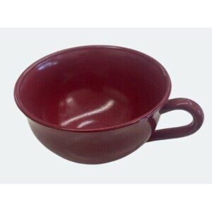 Vintage Hazel Atlas Red Ceramic Coffee Teacup Handle